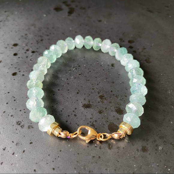 Faceted Green Fluorite Bracelet - Picture 4 of 10